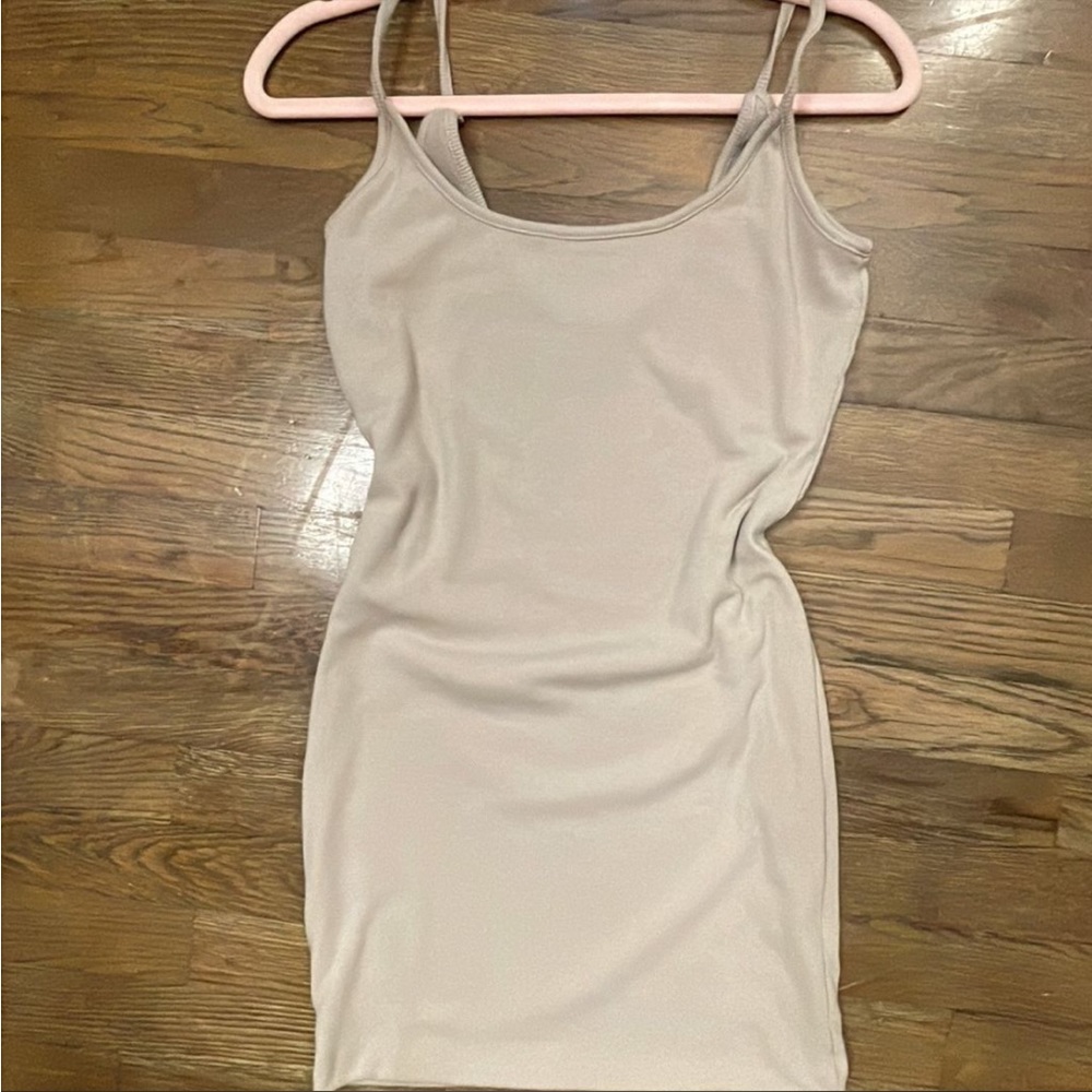Simple beige dress